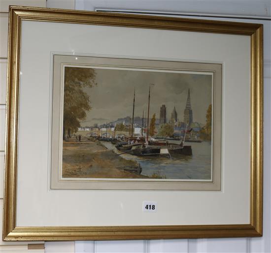Thomas Bush Hardy (1842-1897), Rouen, watercolour